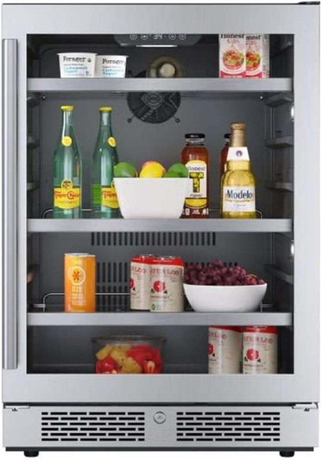 Avallon ABR242SGRH 24 Inch Wide 140 Can Energy Efficient Beverage Center with LED Lighting