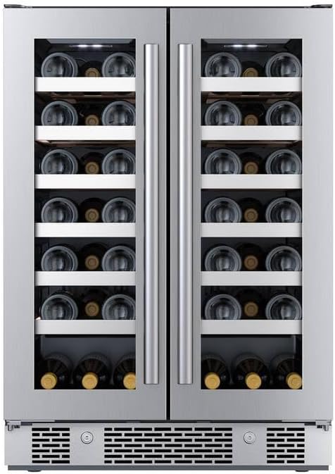 Avallon AWC242FD 24 Inch Wide 42 Bottle Capacity French Door Wine Cooler with LED Lighting